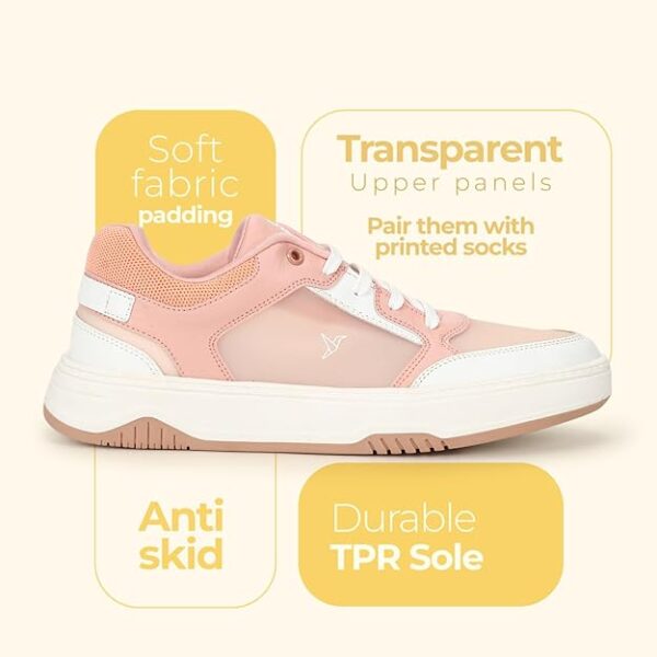 YOHO Firefly Sneakers for Women | Trendy Transparent Casual Shoes | Dual-Colour Anti-Skid Sole - Image 2