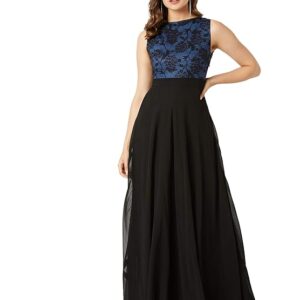 Miss Chase Women's Brick Red & Dusty Green Boat Neck Sleeveless Self Design Lace Overlaid Regular Dress