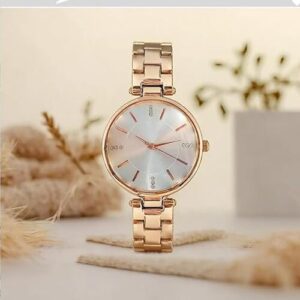 STYLEDOSE Women Analogue Wrist Watches for Women's & Girls&Miss&Ladies Diamond Studded Dial Rosegold Colored Stylish Bracelet Strap