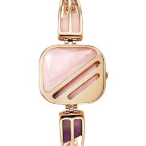 Titan Raga New You Quartz Analog Mother of Pearl Dial with Rose Quartz dial Cover Gold Stainless Steel Watch